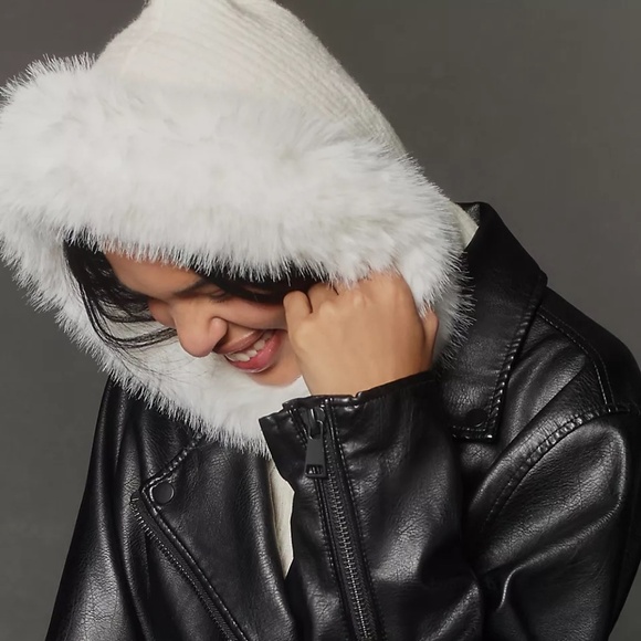 NWT Anthropologie Knit Fur Hood main image 7